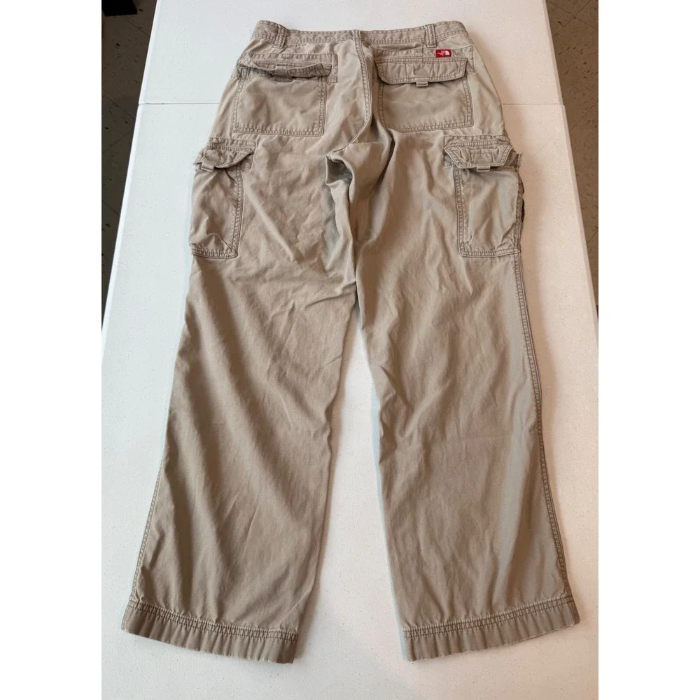 The North Face AD80 Cargo Pants Mens Khaki 100% Cotton Y2K Utility Hiking 32x30